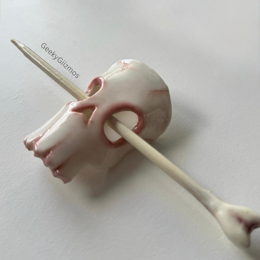 Skull and bones Barrette