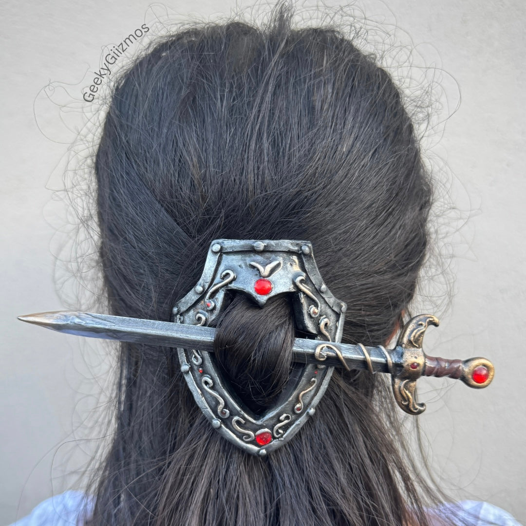 Sword and Shield Barrette