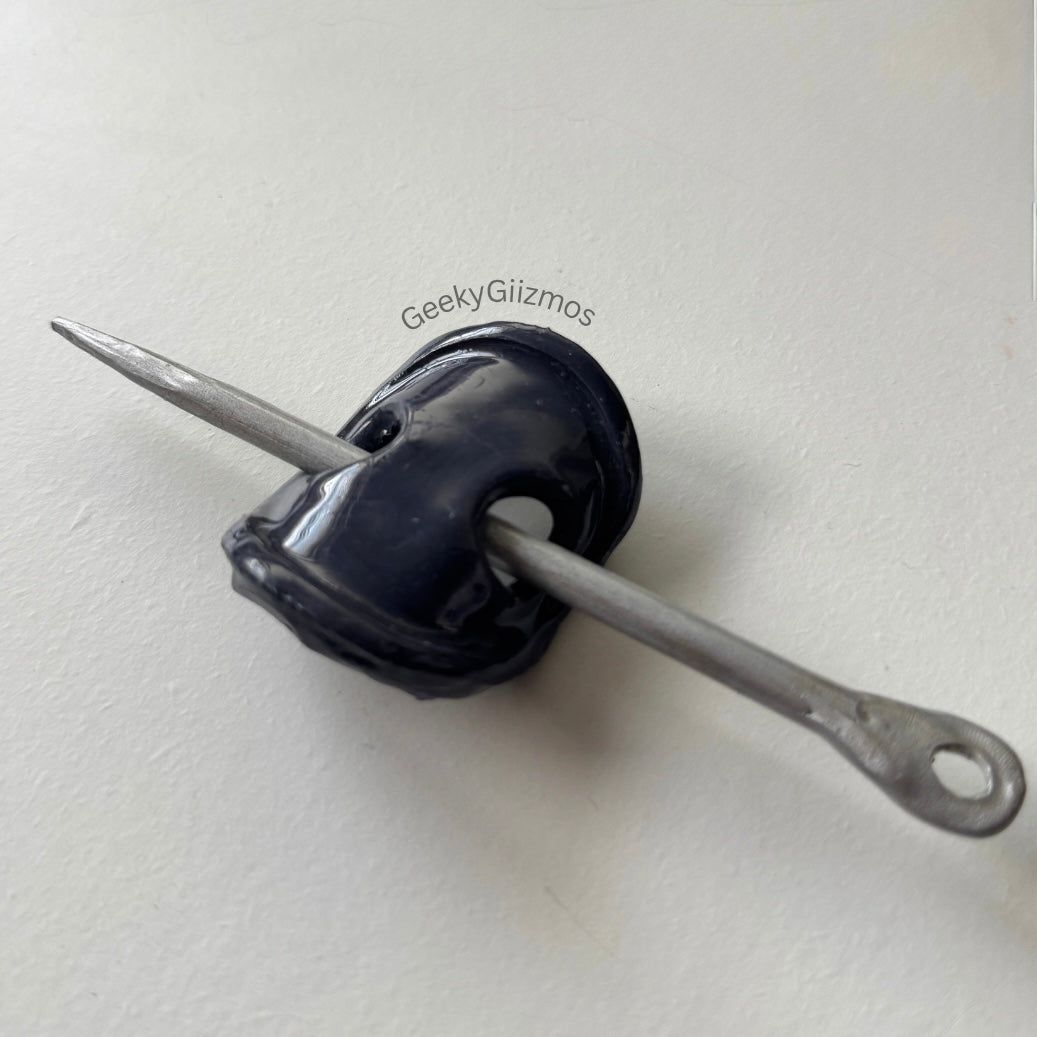 Button and Needle Barrette