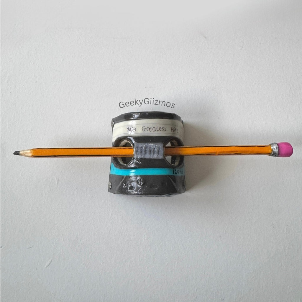 Cassette and Pencil Barrette