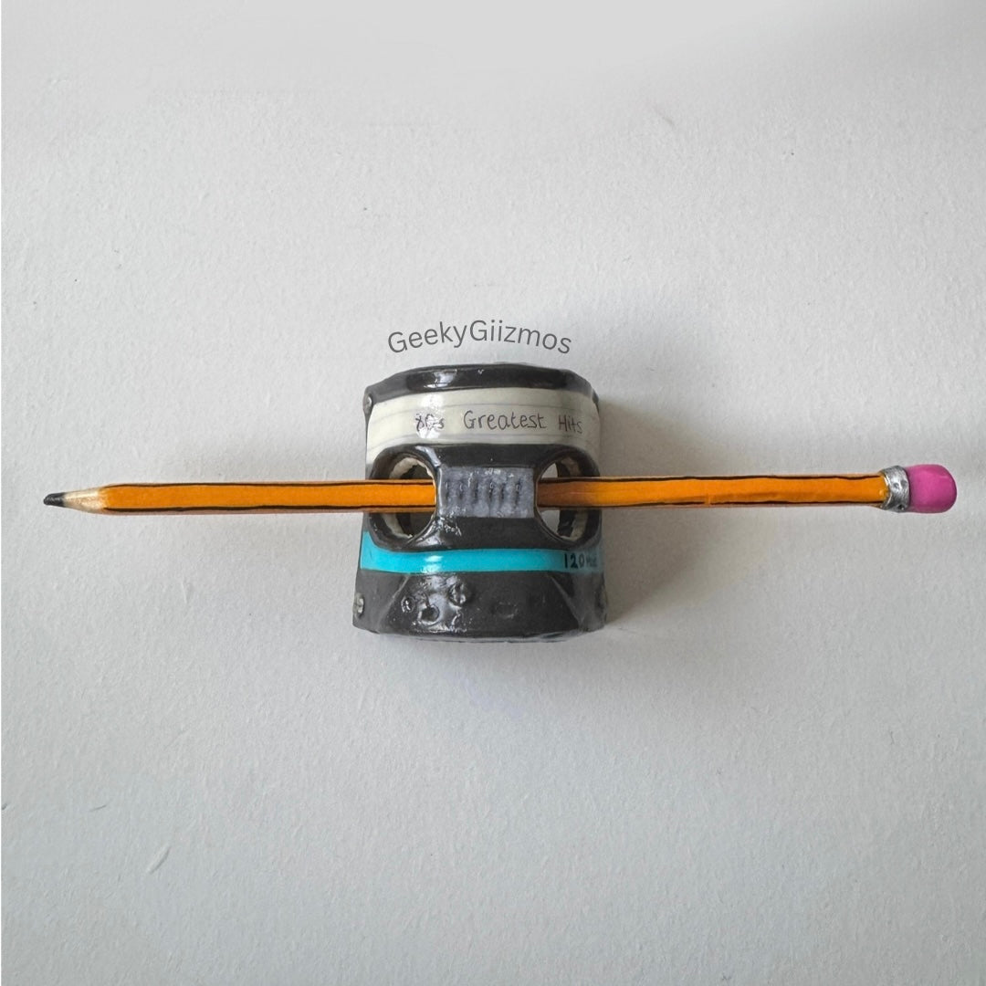 Cassette and Pencil Barrette