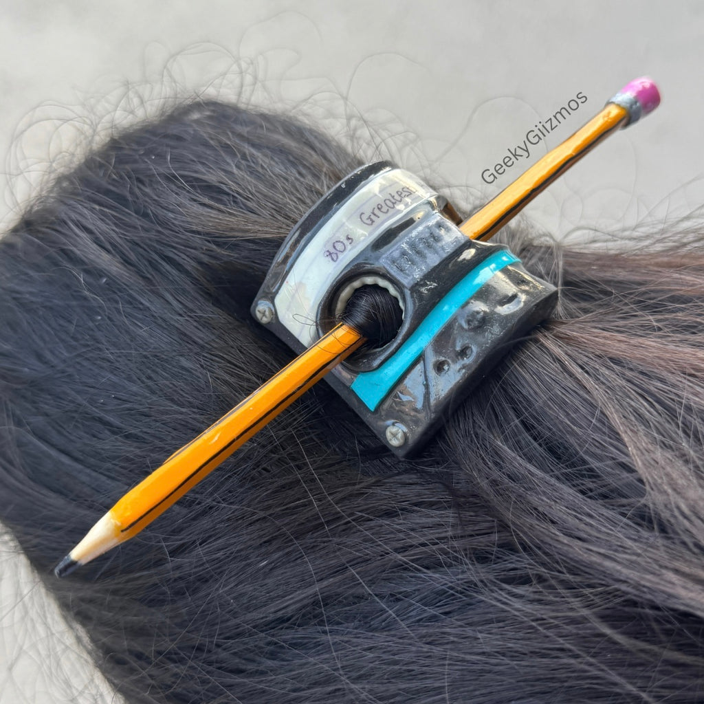 Cassette and Pencil Barrette