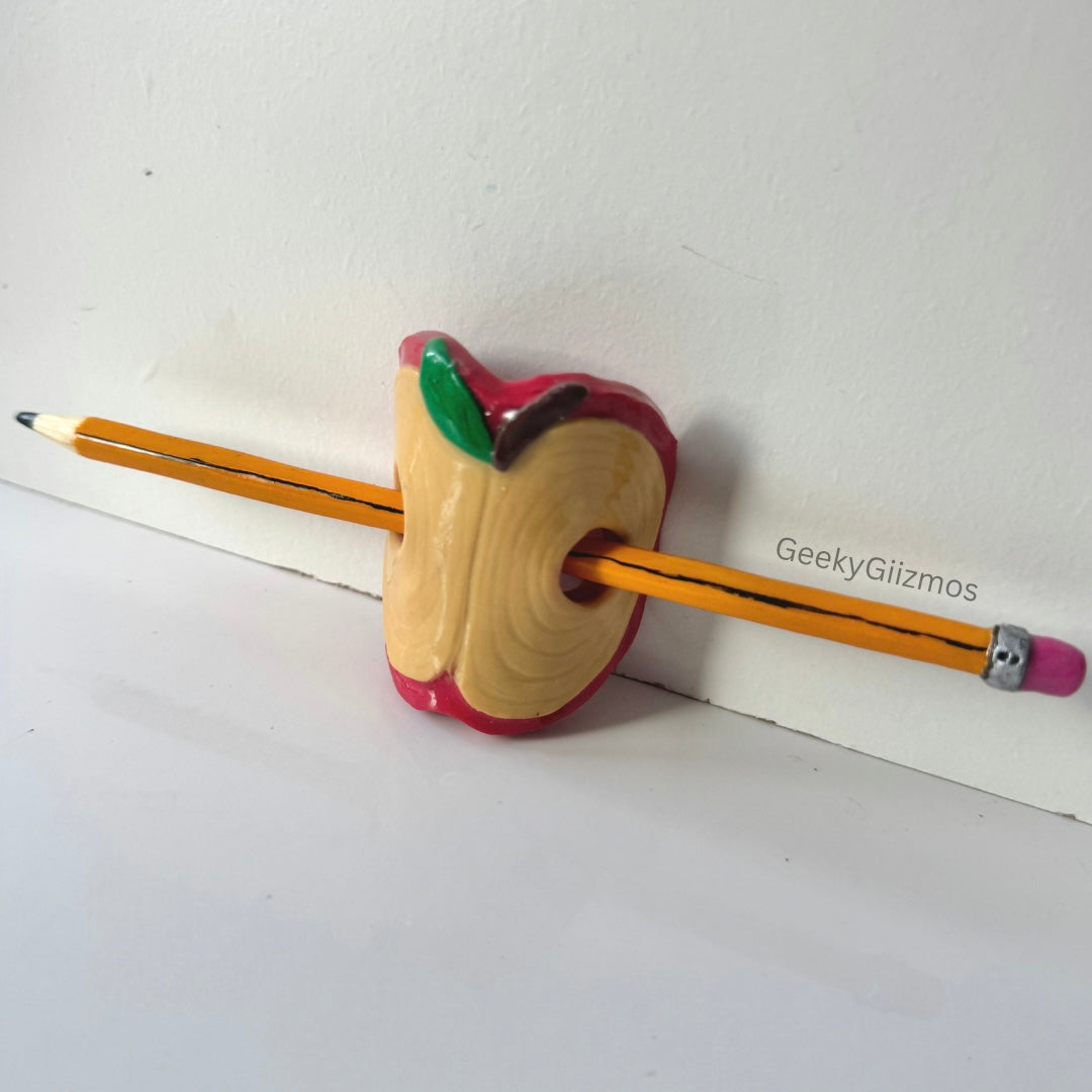 Apple and Pencil Barrette