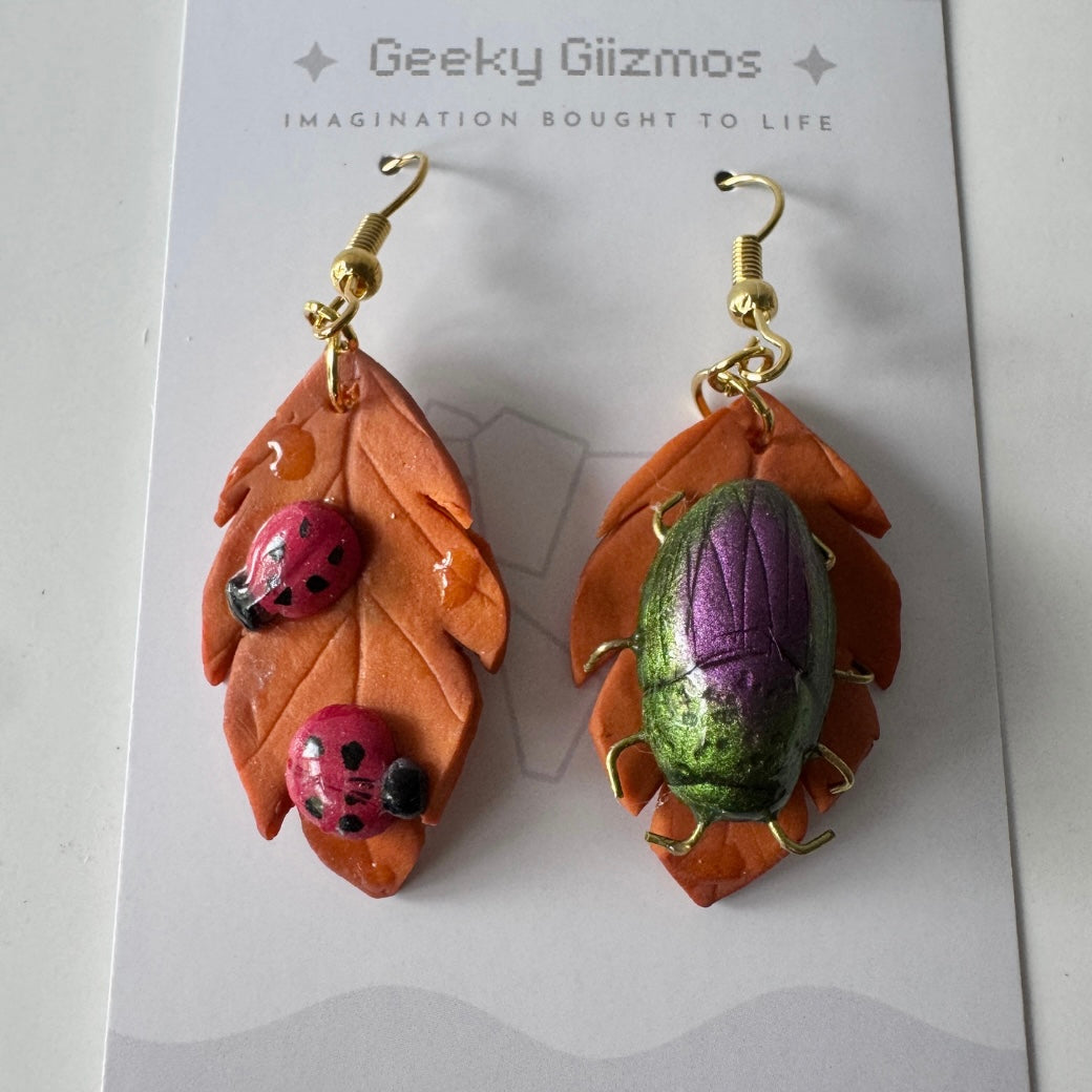 Autumn Bug earrings